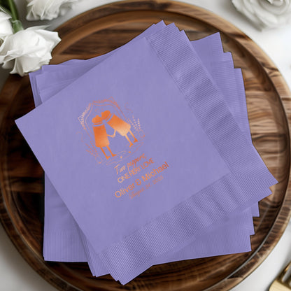 Personalized Wedding Napkins Custom Design Product