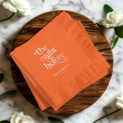 Elegant Orange The Night Before Party Napkins product