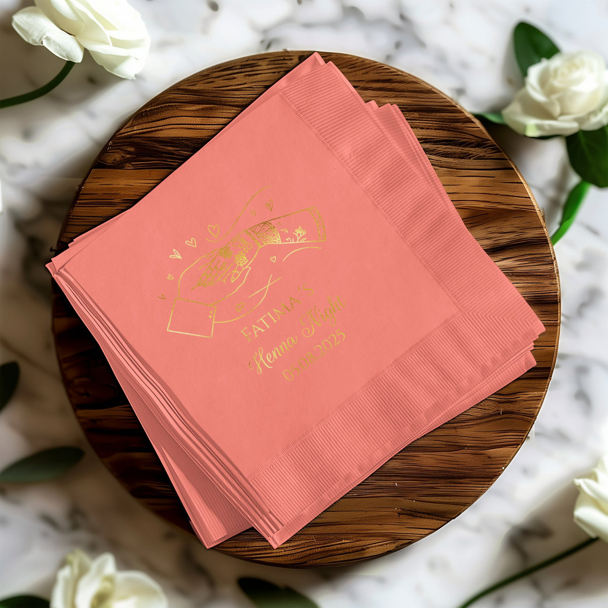 Custom Elegant Personalized Napkins party product
