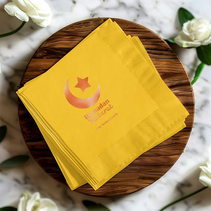 Ramadan Mubarak Yellow Decorative Napkin product