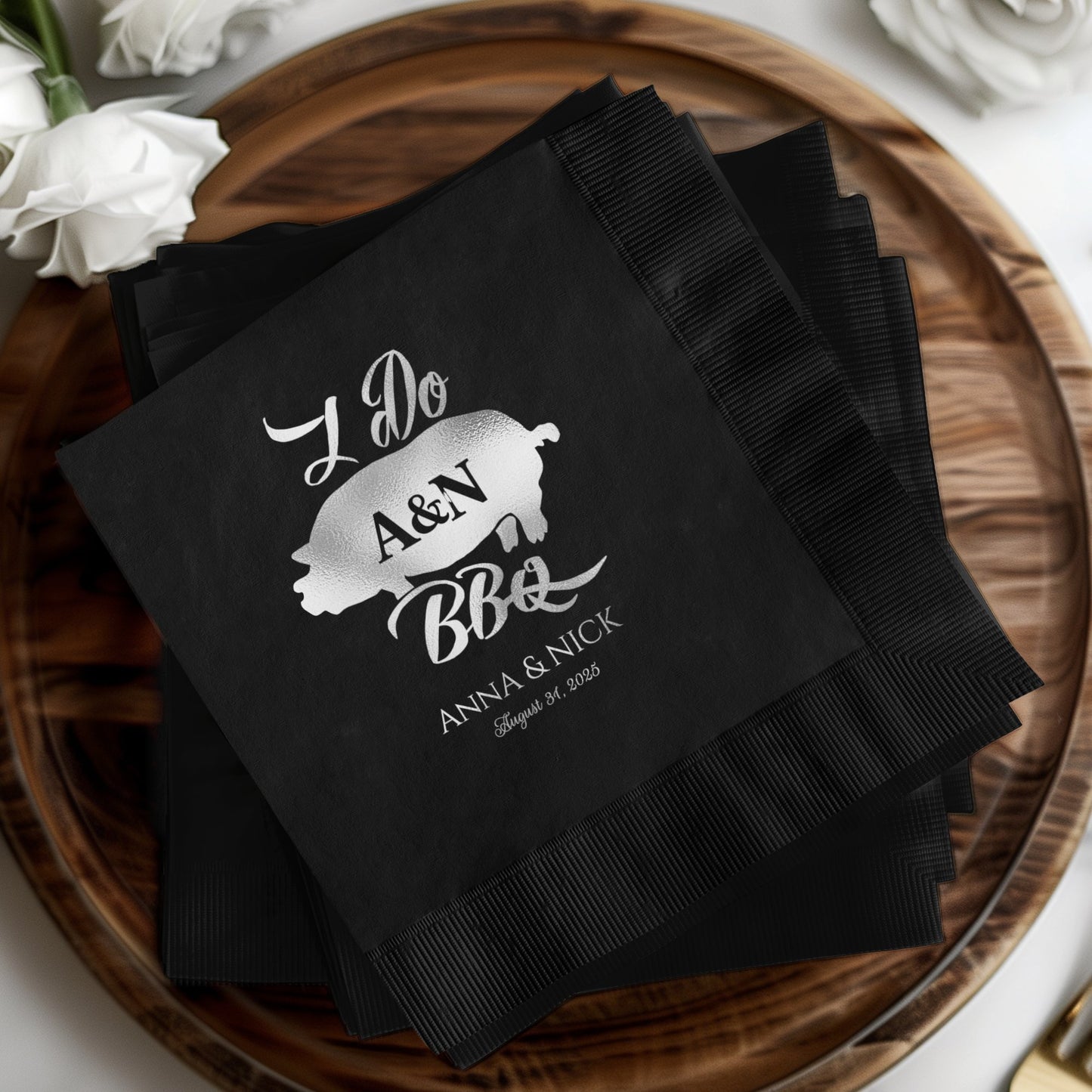 Personalized Wedding BBQ Custom Event Napkin product type