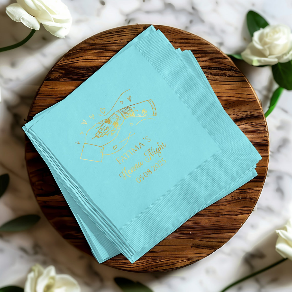 Elegant Custom Printed Napkins Party Decor product