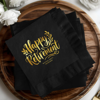 Elegant Happy Retirement Napkins Celebration product
