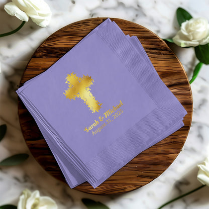 Personalized Purple Napkins for Special Event product