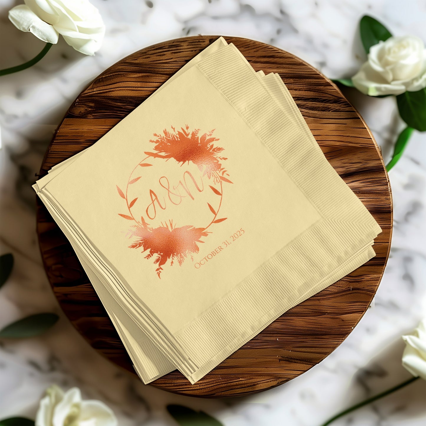 Personalized Wedding Date Printed Napkin product