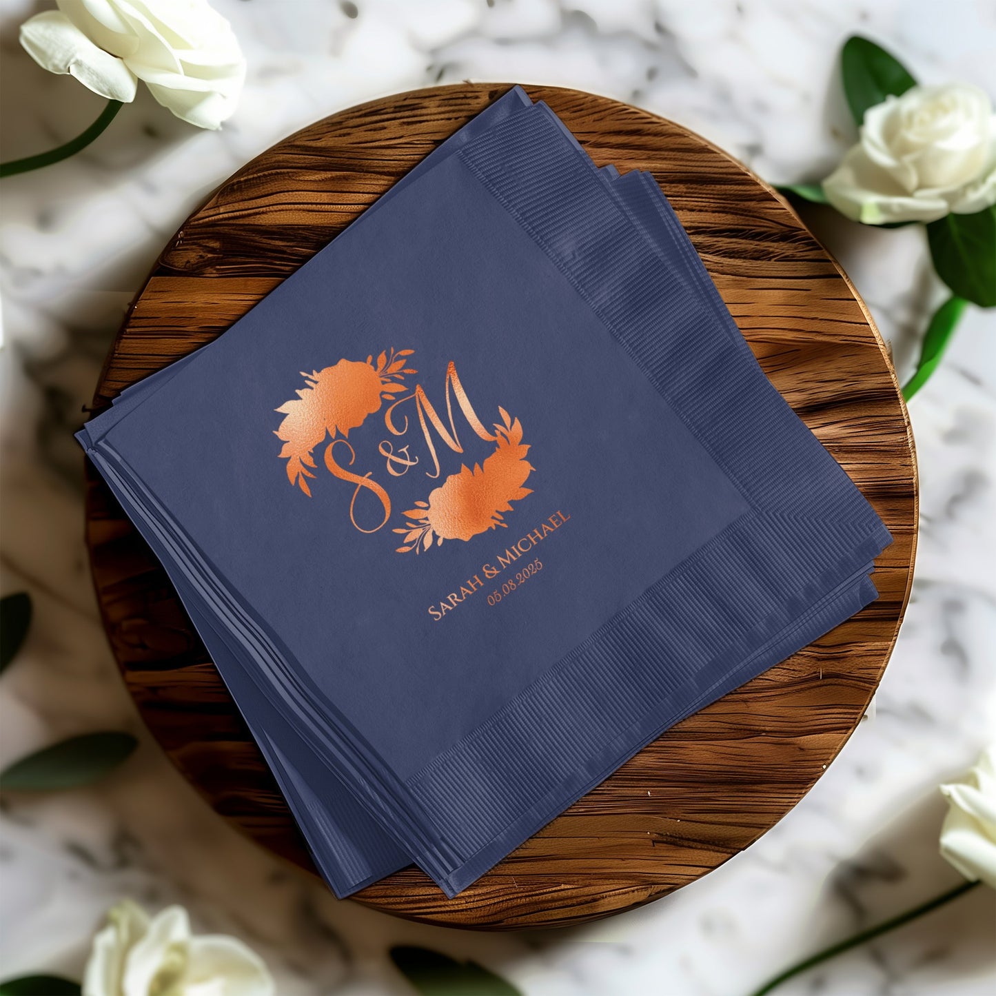Elegant Personalized Wedding Napkins Special Event product