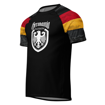 Germania Nation Kurzarm Rashguard, Deutschland Nogi BJJ Grappling Gear