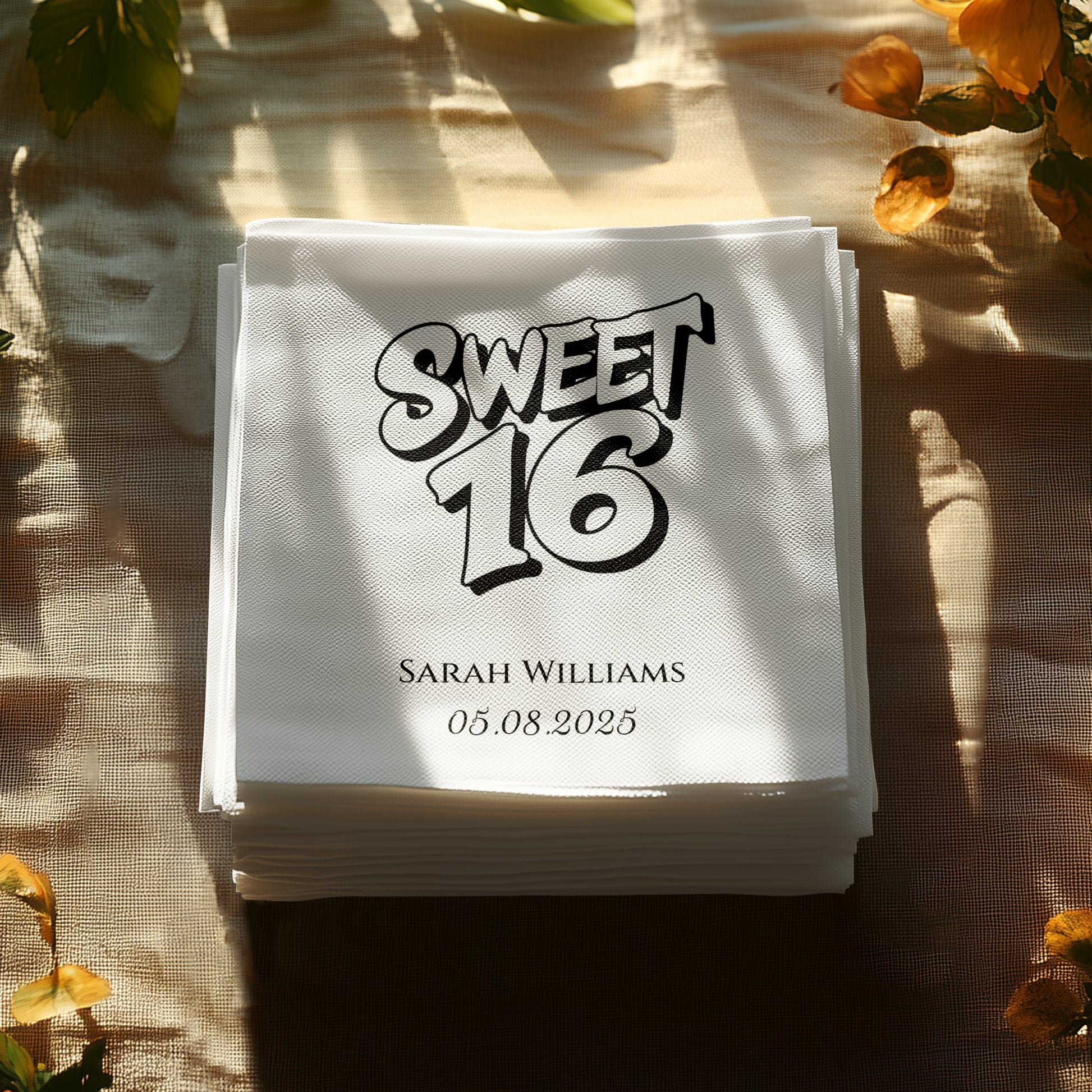 Personalized Sweet 16 Event Decorative Napkin product