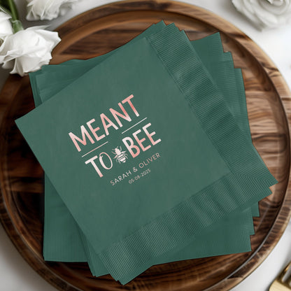 Meant to Bee Personalized Napkins for Wedding product type