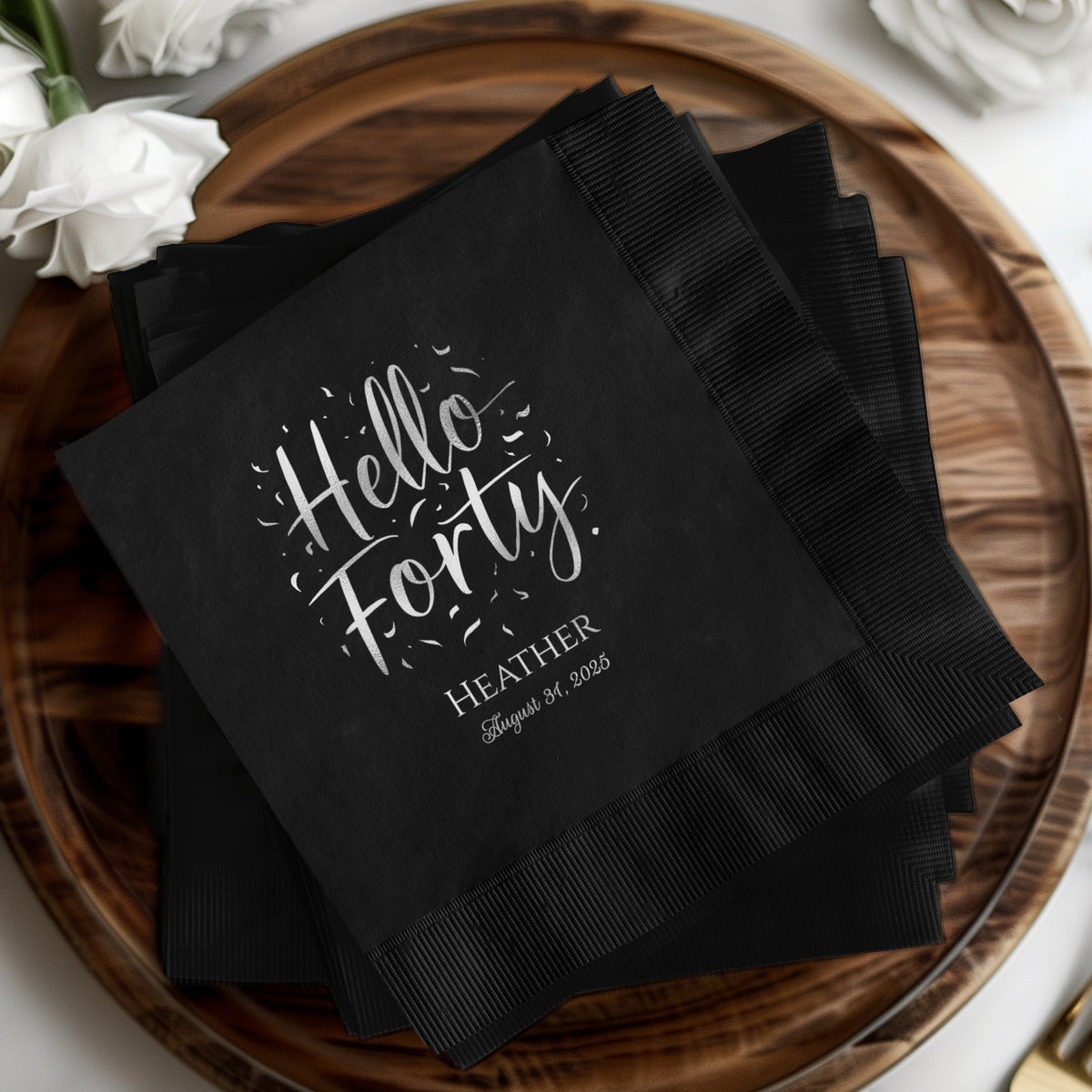 Hello Forty Personalized Birthday Party Napkin product