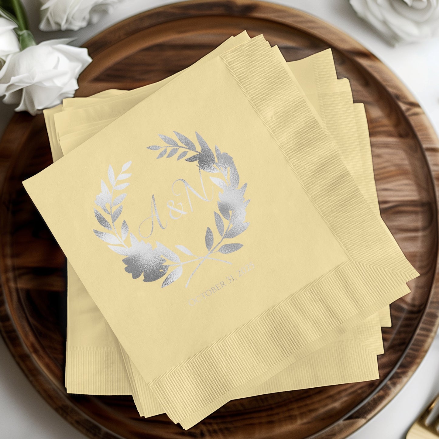 Personalized Monogrammed Wedding and Party Napkin product
