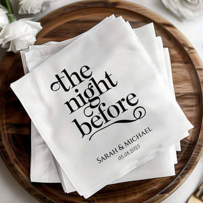The Night Before Personalized Wedding Napkin product type