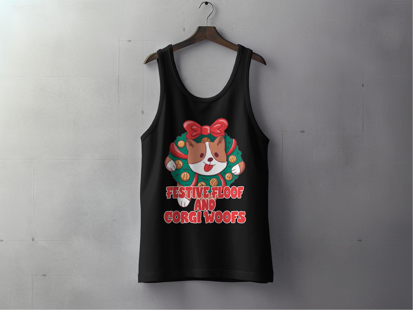 Festive Floof and Corgi Woofs Tank Top product type
