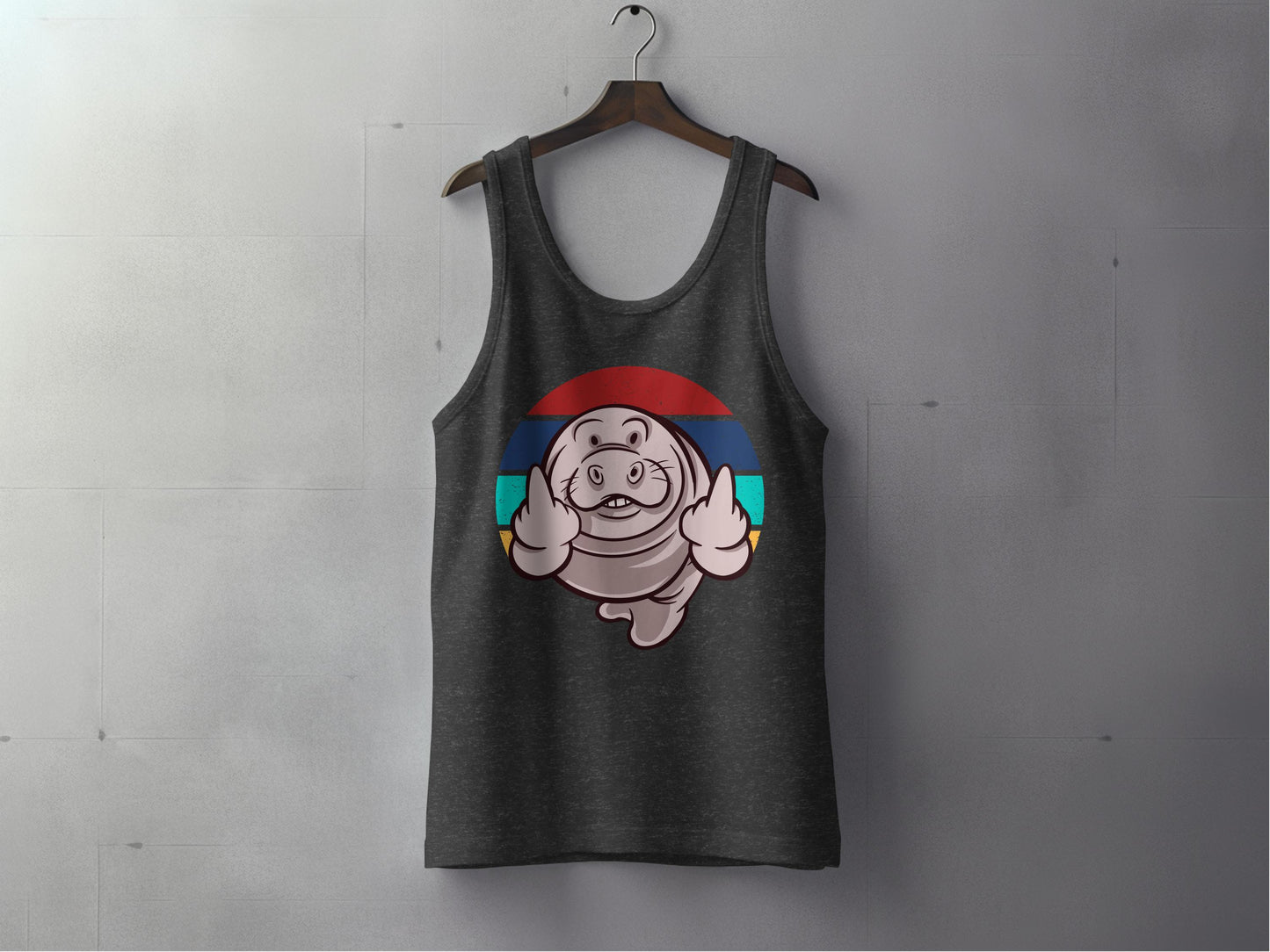 Pig Cartoon Character Graphic Tank Top product type