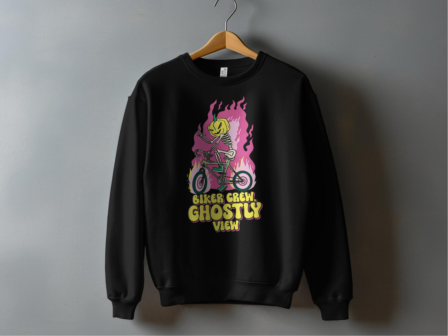 Biker Crew Ghostly View Graphic Sweatshirt product