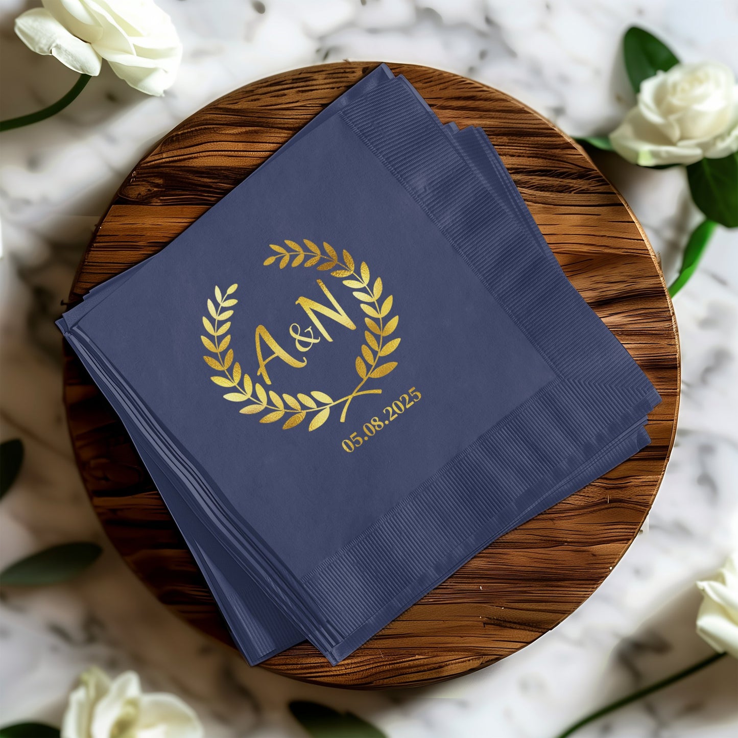 Customized A&N Date Design Decorative Napkin Product