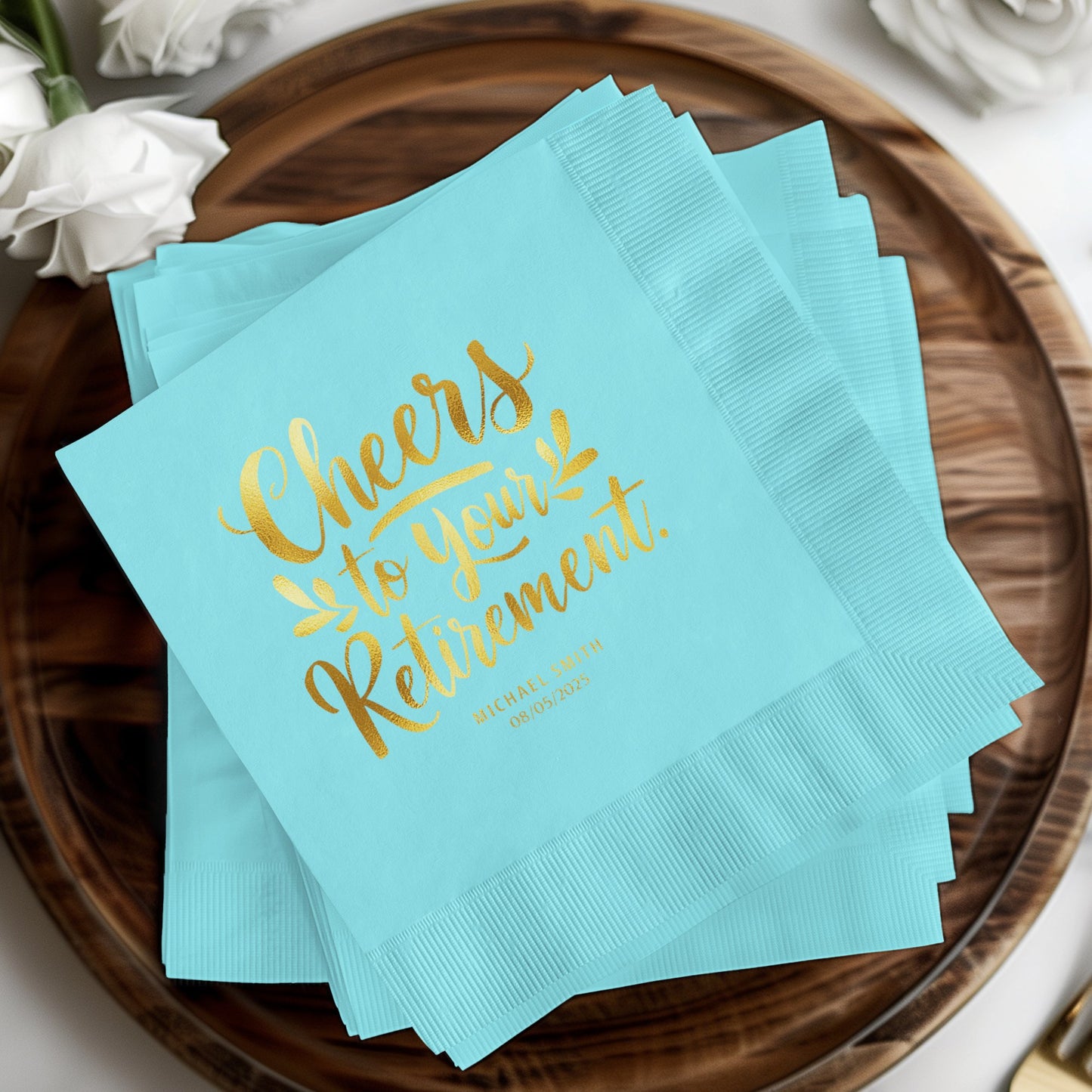 Celebratory Cheers to Your Retirement Napkin product