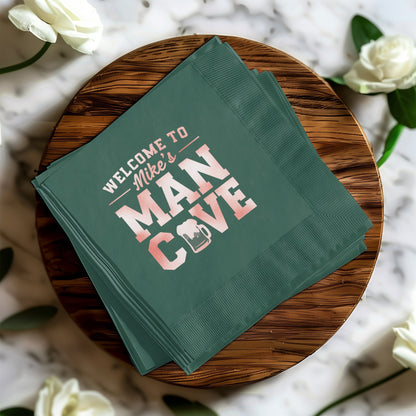 Welcome to Mike's Man Cave Napkin product type