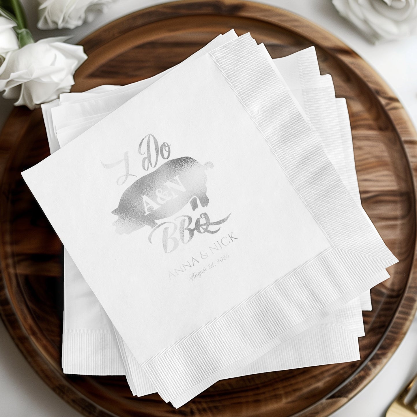 I Do A&N BBQ Personalized Printed Napkin product type