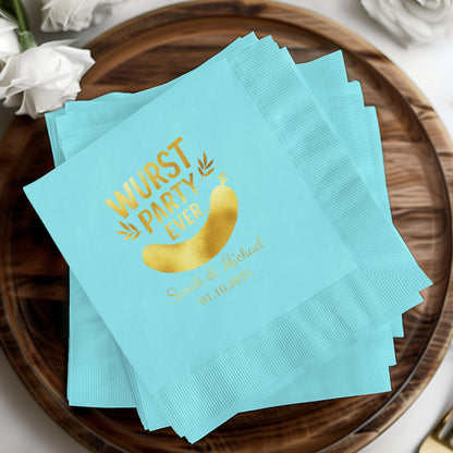Wurst Party Ever Personalized Napkins product type
