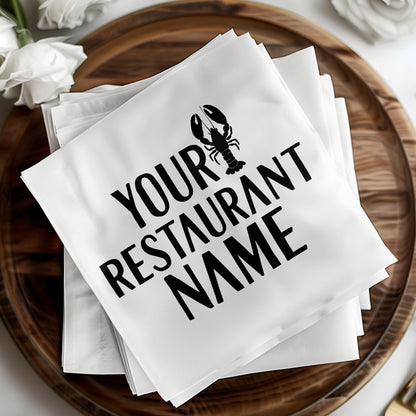 Personalized Restaurant Name Lobster Design Napkin product type