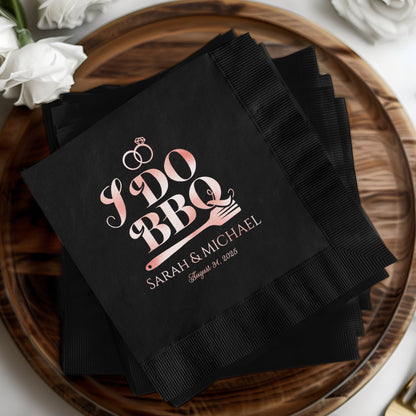 I Do BBQ Personalized Wedding Party Napkins product