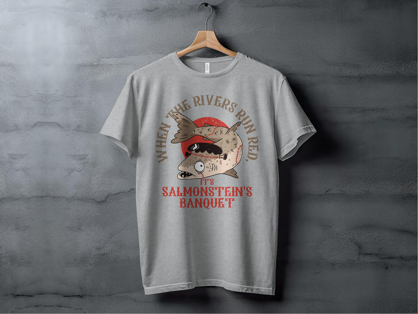 When the Rivers Run Red Salmon Fishing T-shirt Product