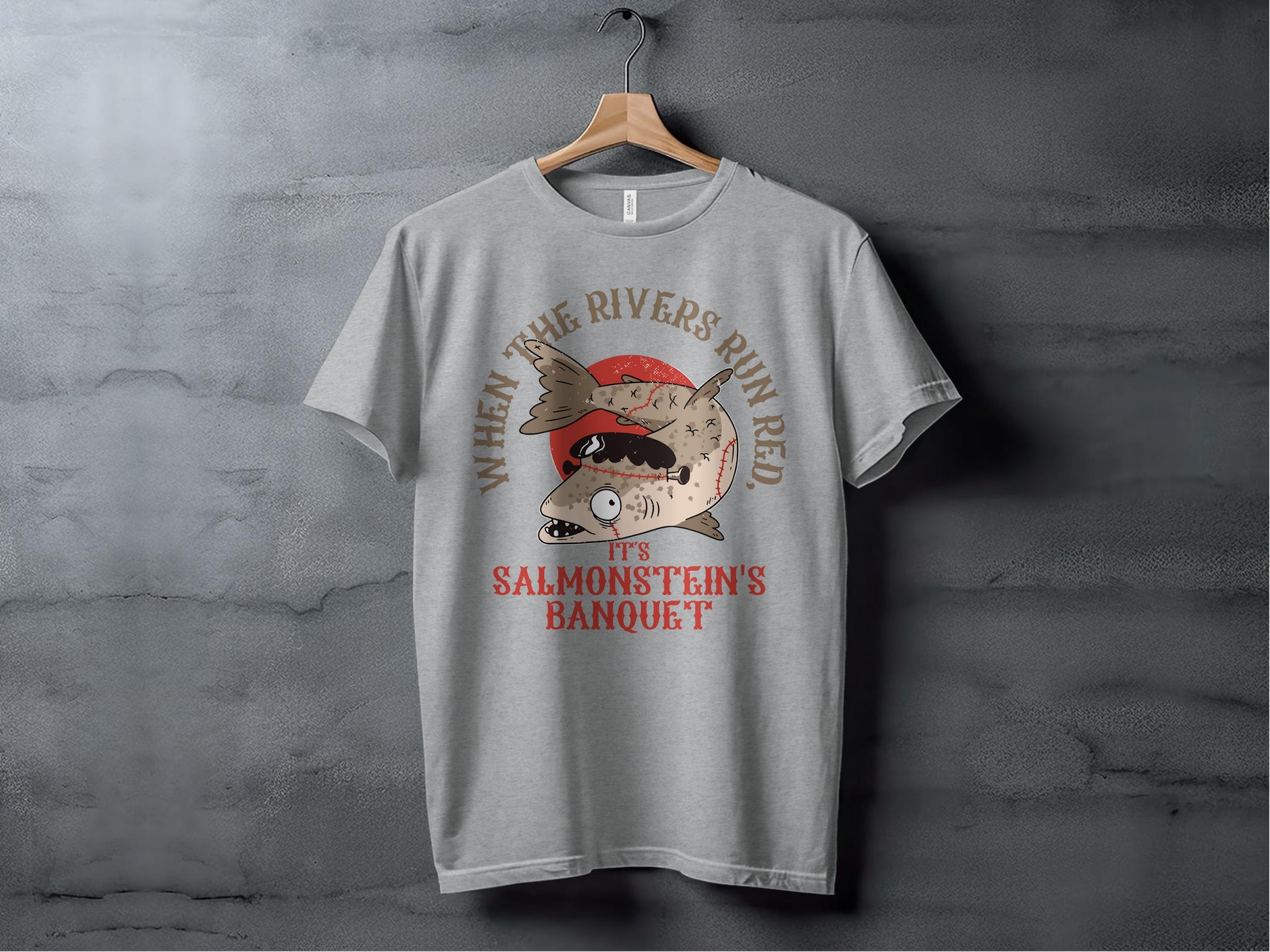 When the Rivers Run Red Salmon Fishing T-shirt Product