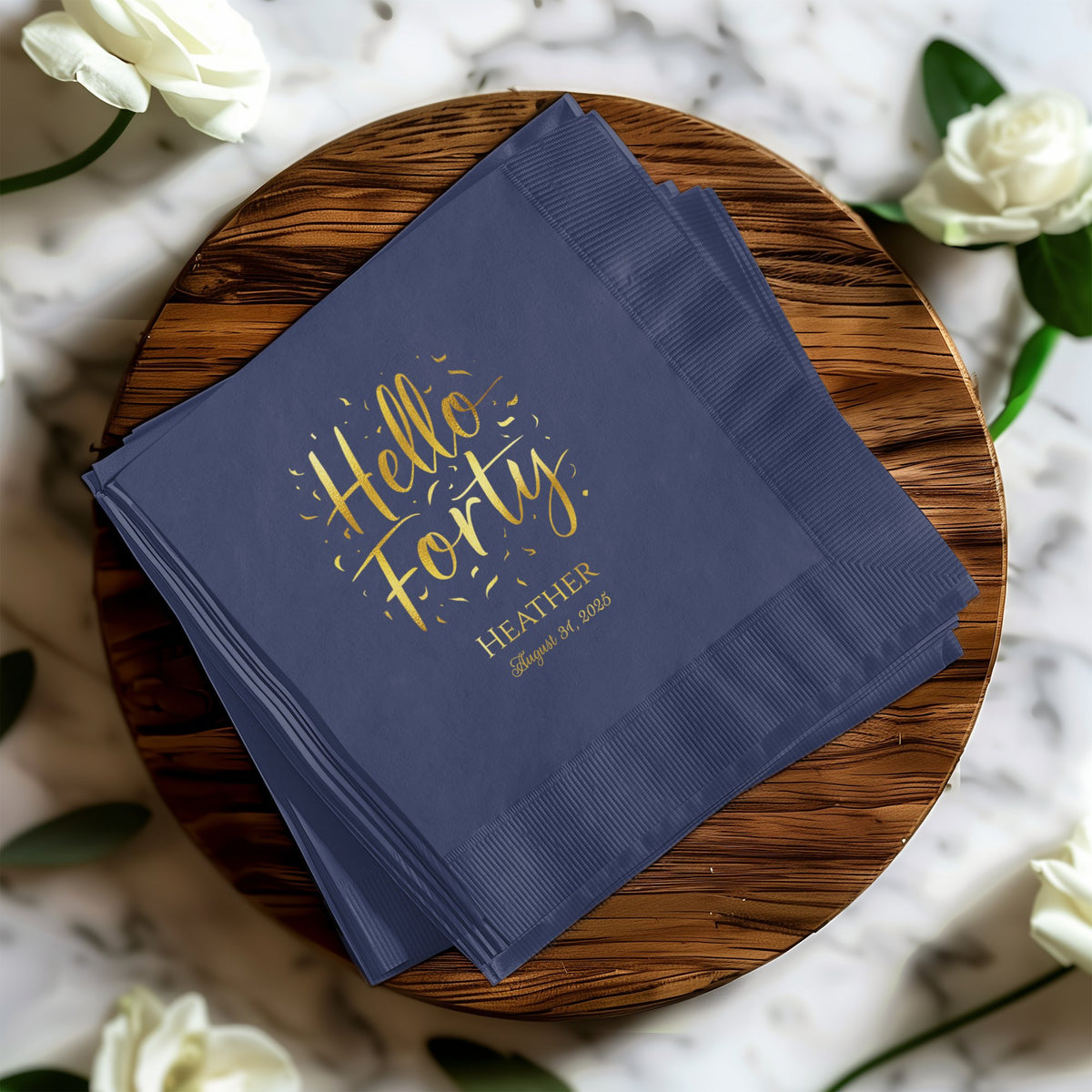 Hello Forty Personalized Birthday Party Napkins product type