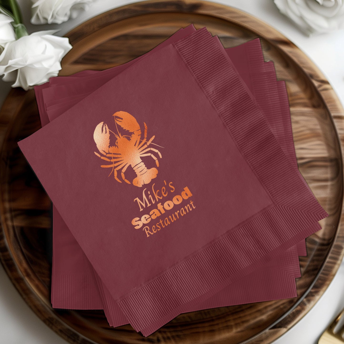Mike's Seafood Restaurant Custom Napkins product
