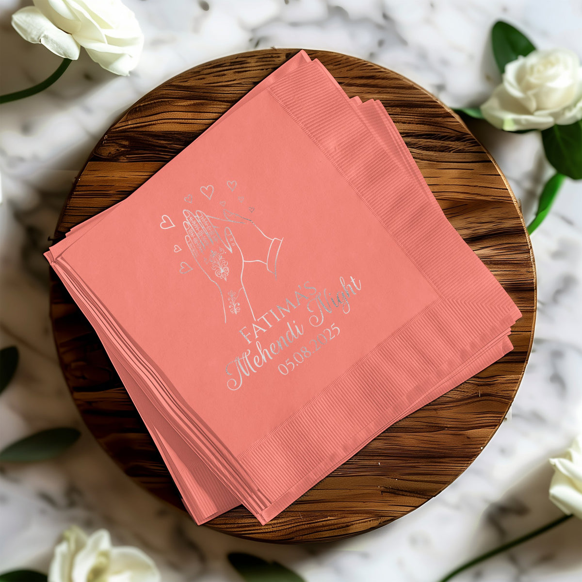 Personalized Mehendi Night Event Napkin product