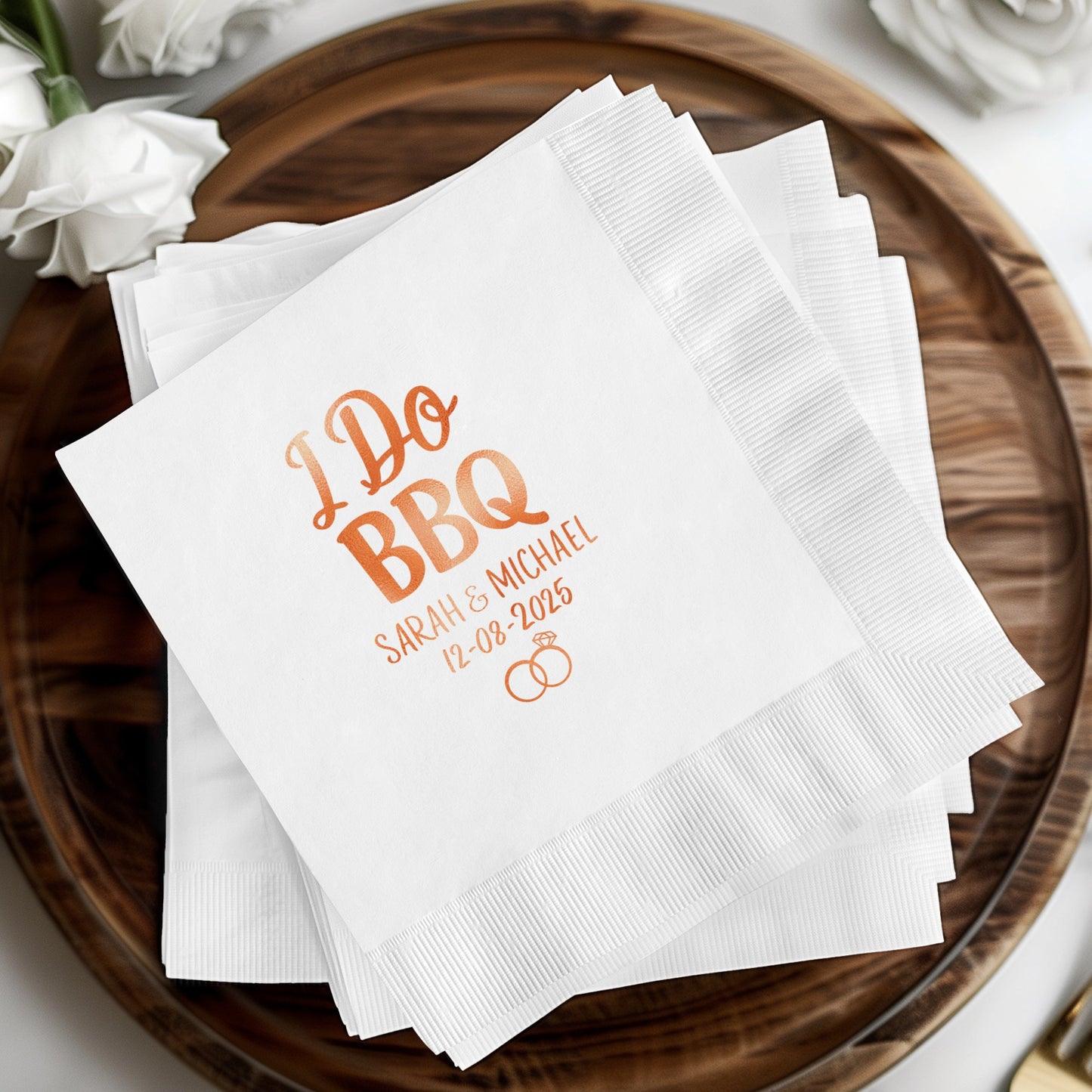 I Do BBQ Personalized Wedding Napkins product type
