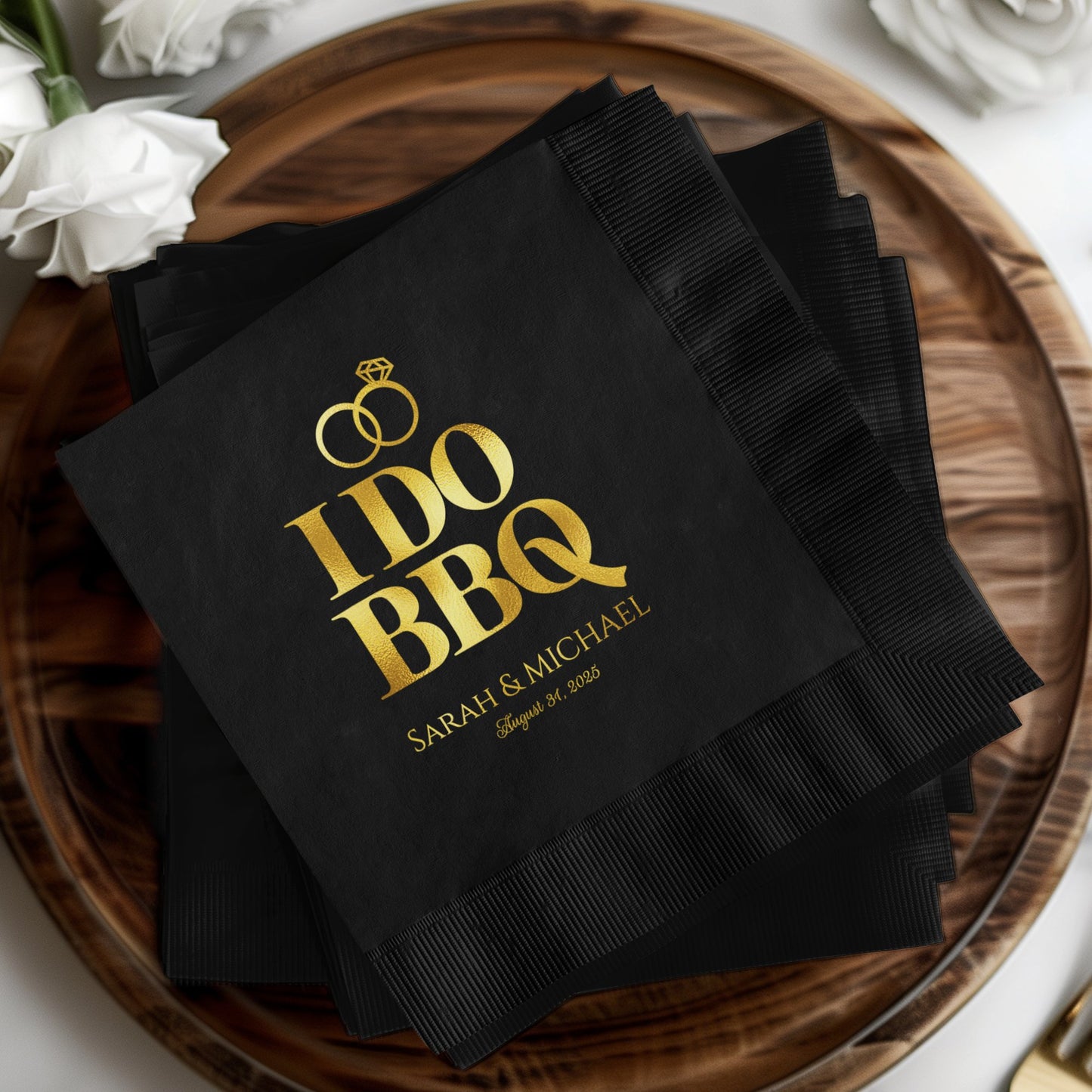 I Do BBQ Personalized Wedding Event Napkins product type