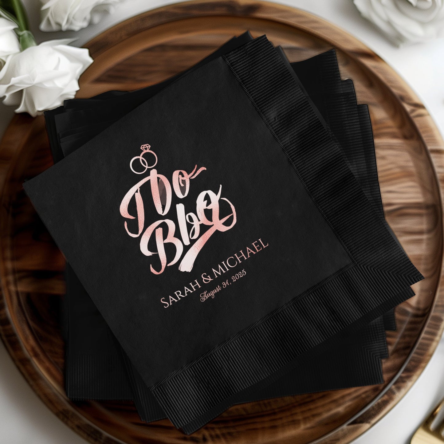 Elegant Personalized Wedding Napkins Event Decor product