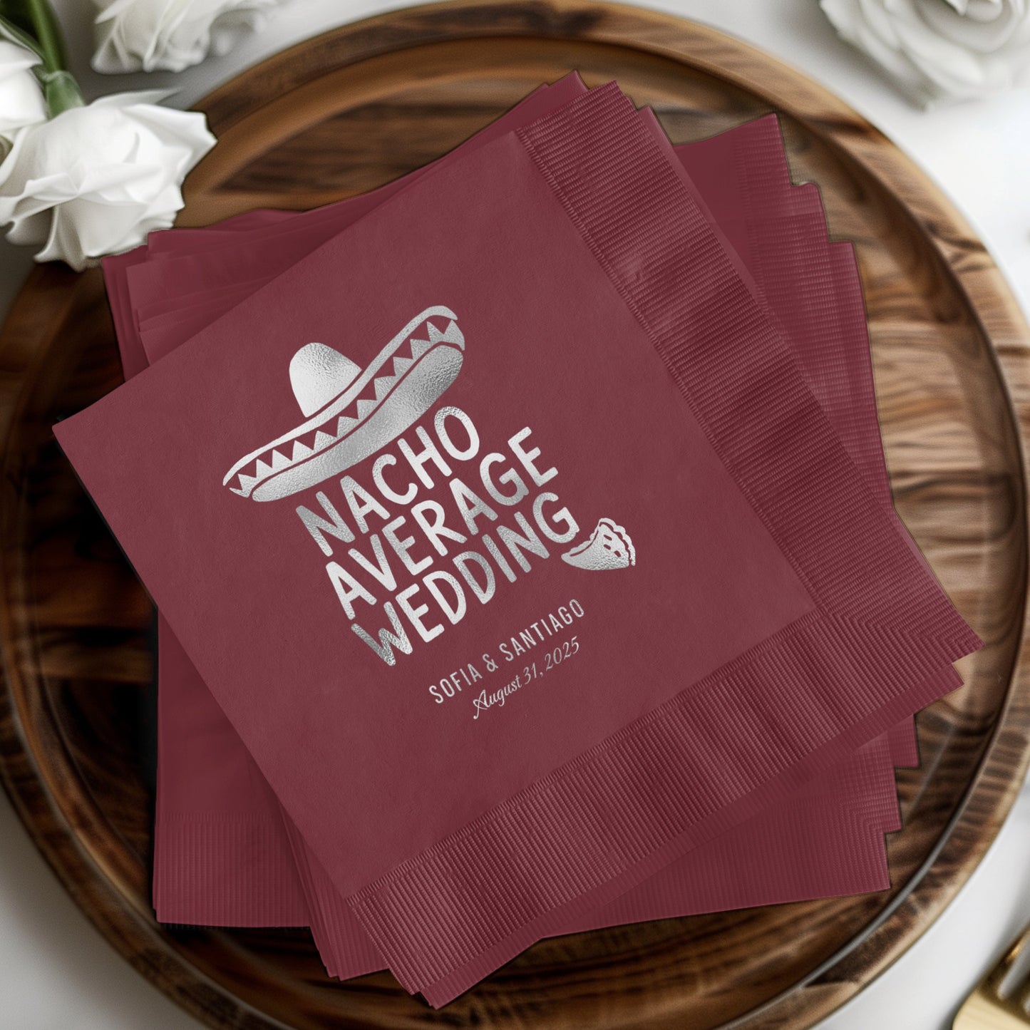 Nacho Average Wedding Fun Custom Event Napkin product