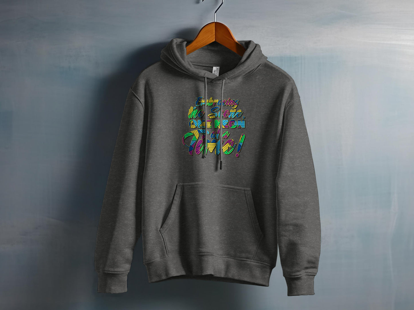 Colorful Intricate Design Dark Gray Hoodie product type