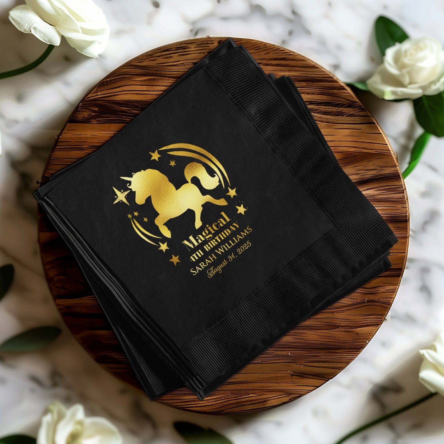 Magical Unicorn Personalized Party Napkin product type