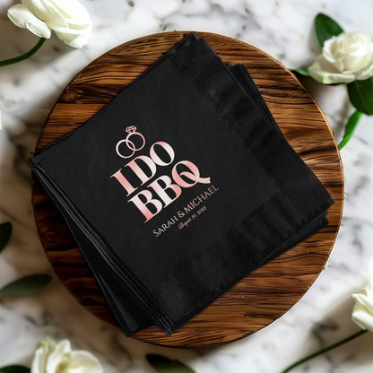Elegant I Do BBQ Personalized Napkin Product