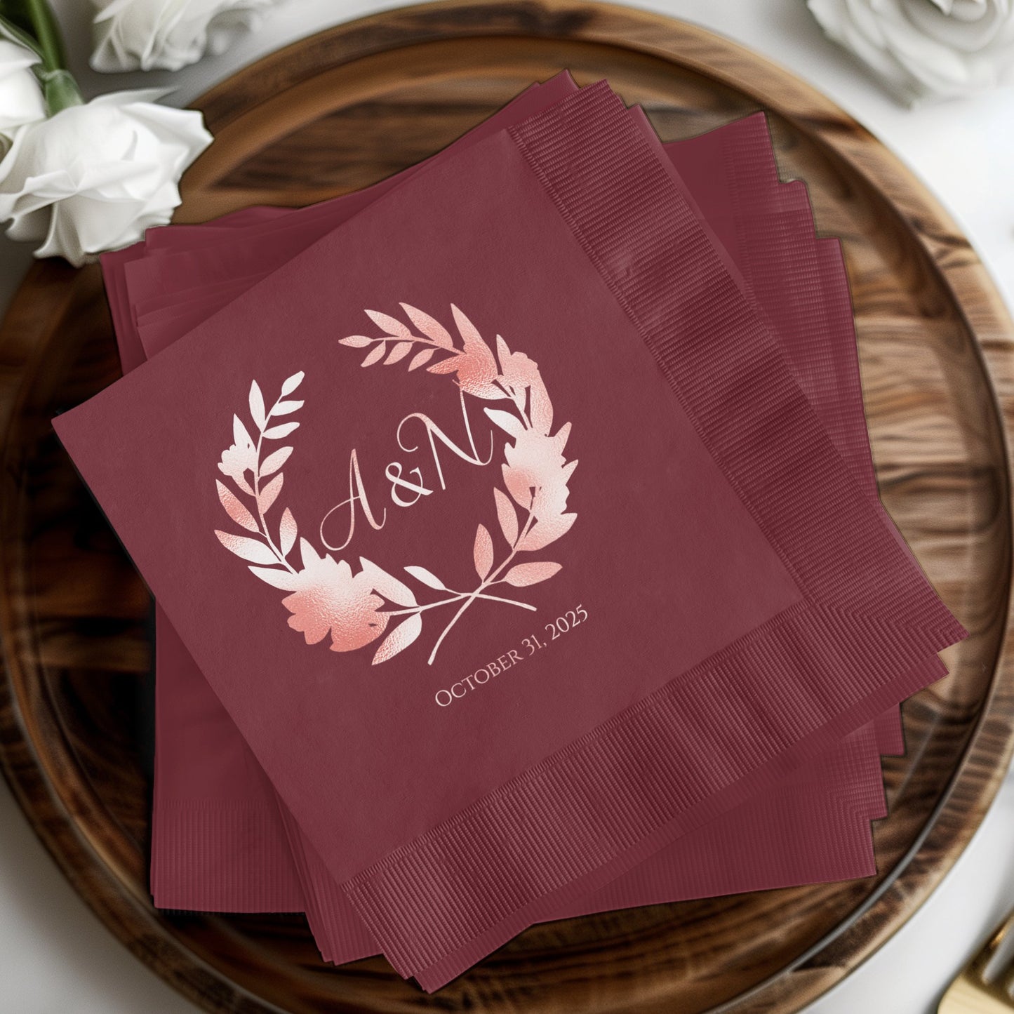 Custom Monogrammed Wedding Decor Napkin product