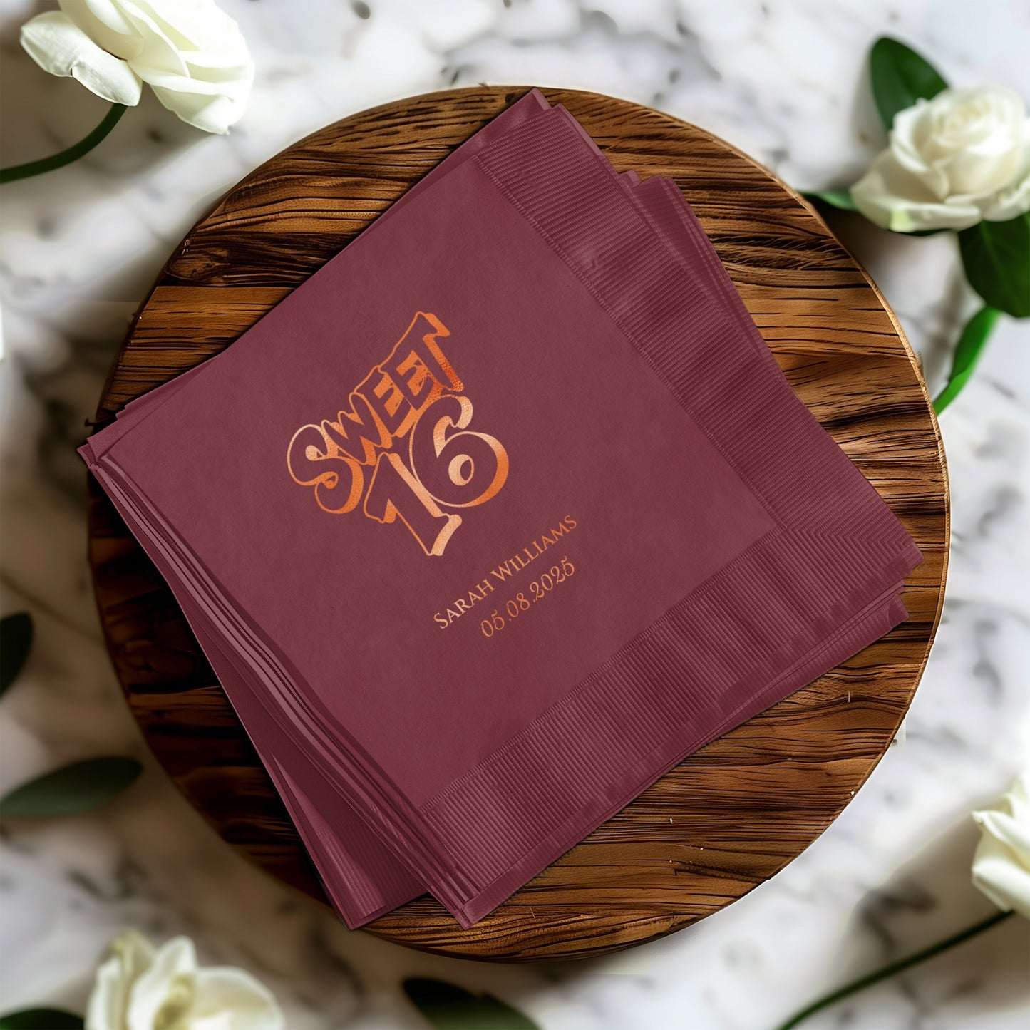 Sweet 16 Personalized Party Napkin Product