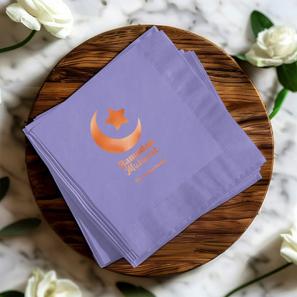 Ramadan Mubarak Crescent and Star Napkin product